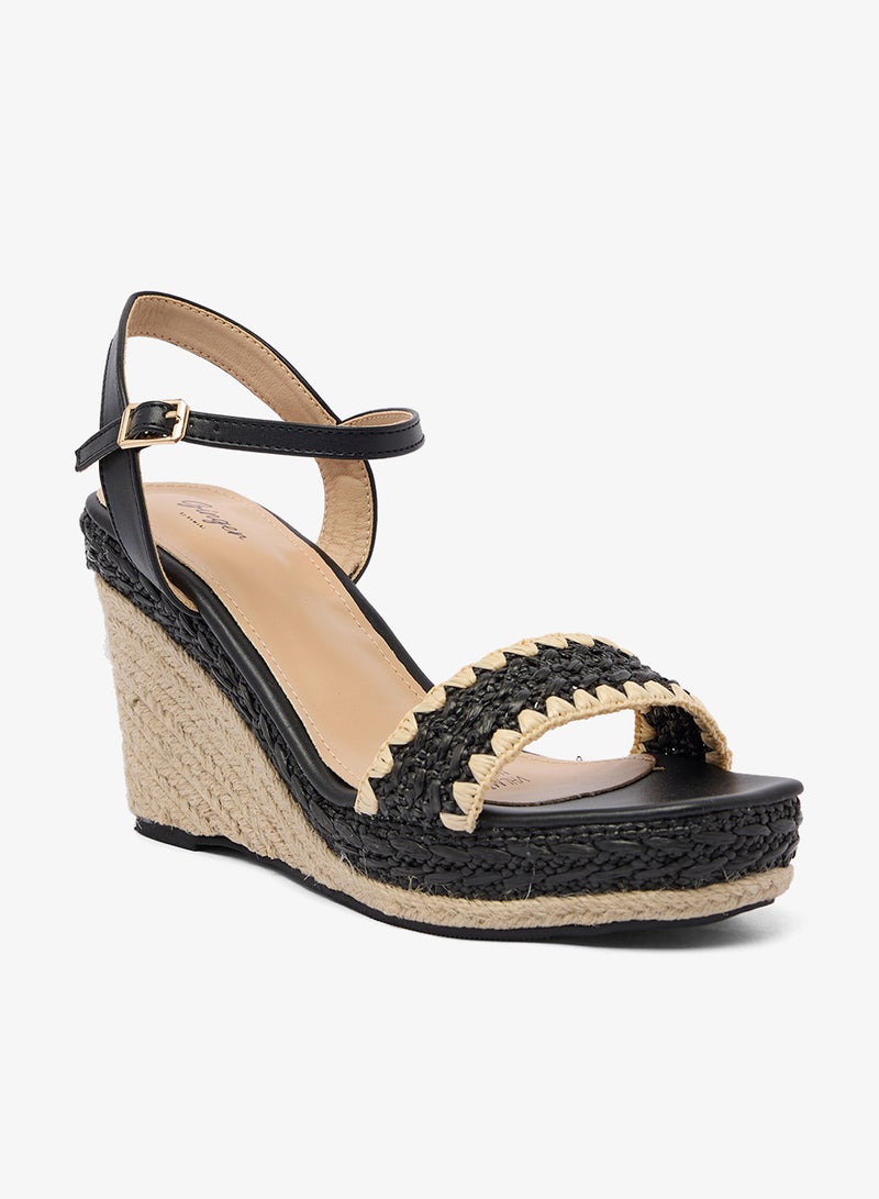 جينجر صنادل بكعب إسفيني بحزام للكاحل - Image 2