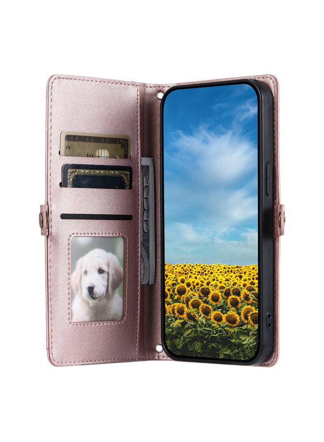 S-TOP Case For Honor X6b / X6a Wallet Multi-card Slot Leather Phone Case with Lanyard - Image 4