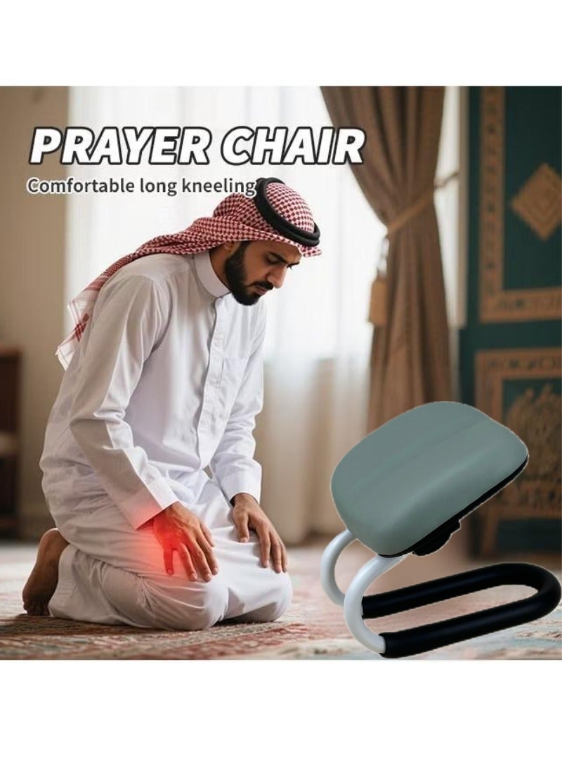 حياة كومفورت كرسي السجود المحمول، كرسي الصلاة، كرسي التأمل بارتفاع قابل للتعديل، كرسي اليوغا مع وسادة ناعمة، كرسي السجود، مقعد دعم السجود للاستخدام في المنزل أو المكتب أو المسجد أو السفر – أخضر - Image 2