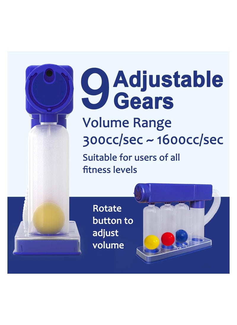 Generic - Home Lung Exerciser Device for Breathing Training, Adjustable Volume (300CC/SEC - 1600CC/SEC), Inhalation & Exhalation Modes for Enhanced Lung Health at Home. - Image 1