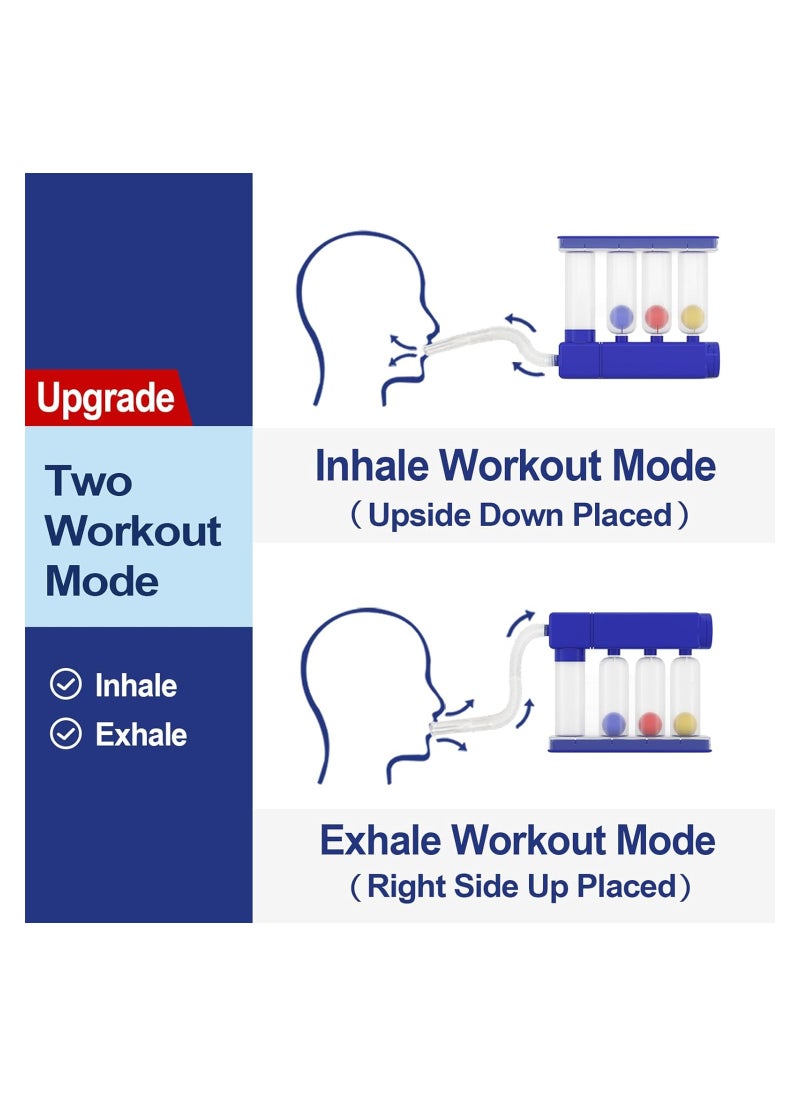 Generic - Home Lung Exerciser Device for Breathing Training, Adjustable Volume (300CC/SEC - 1600CC/SEC), Inhalation & Exhalation Modes for Enhanced Lung Health at Home. - Image 1