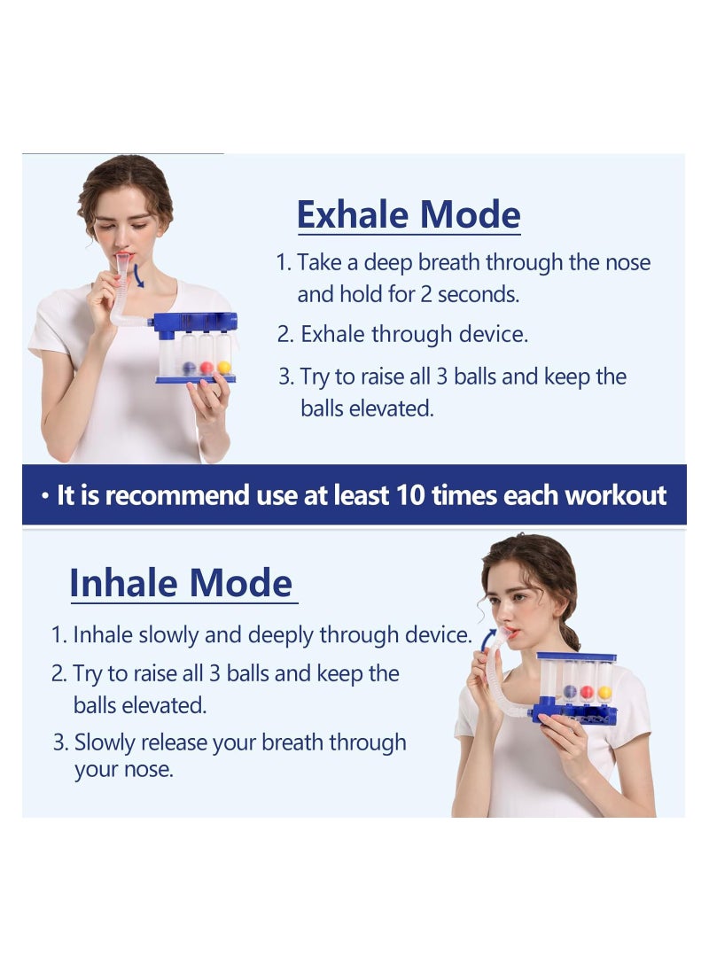 Generic - Home Lung Exerciser Device for Breathing Training, Adjustable Volume (300CC/SEC - 1600CC/SEC), Inhalation & Exhalation Modes for Enhanced Lung Health at Home. - Image 1