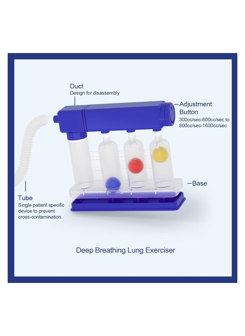 Generic - Home Lung Exerciser Device for Breathing Training, Adjustable Volume (300CC/SEC - 1600CC/SEC), Inhalation & Exhalation Modes for Enhanced Lung Health at Home. - Image 1