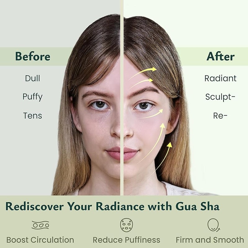 Rena Chris Guasha Massage Tool, 4 Pcs Gua Sha Facial Tool, Guasha Board for SPA Acupuncture Therapy Trigger Point Treatment, Gua Sha Scraping Massage Tool - Image 3
