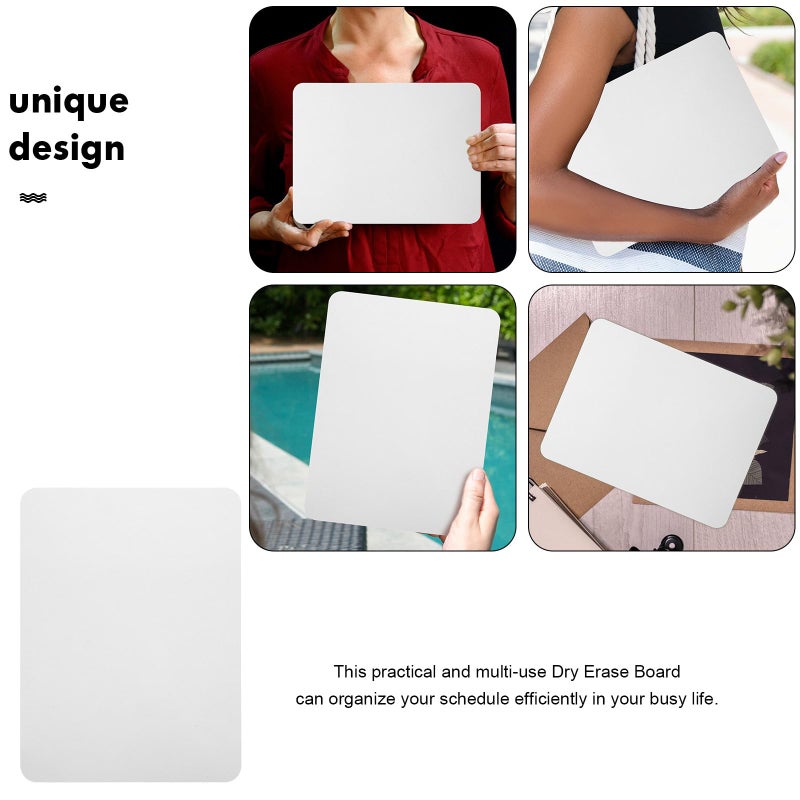 Double Sided Dry Erase Board Set 2pcs Portable Memo Whiteboard 21x29.7cm for Home Office School - Image 4
