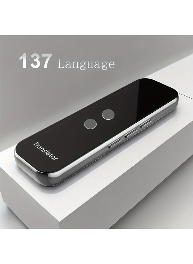 عصا ترجمة الذكاء الاصطناعي ترجمة متعددة اللغات مع ترجمة غير متصلة بالإنترنت ترجمة ثنائية الاتجاه في الوقت الحقيقي تدعم 137 لغة، مترجم بلوتوث محمول للسفر والدراسة والتسوق والأعمال - Image 1