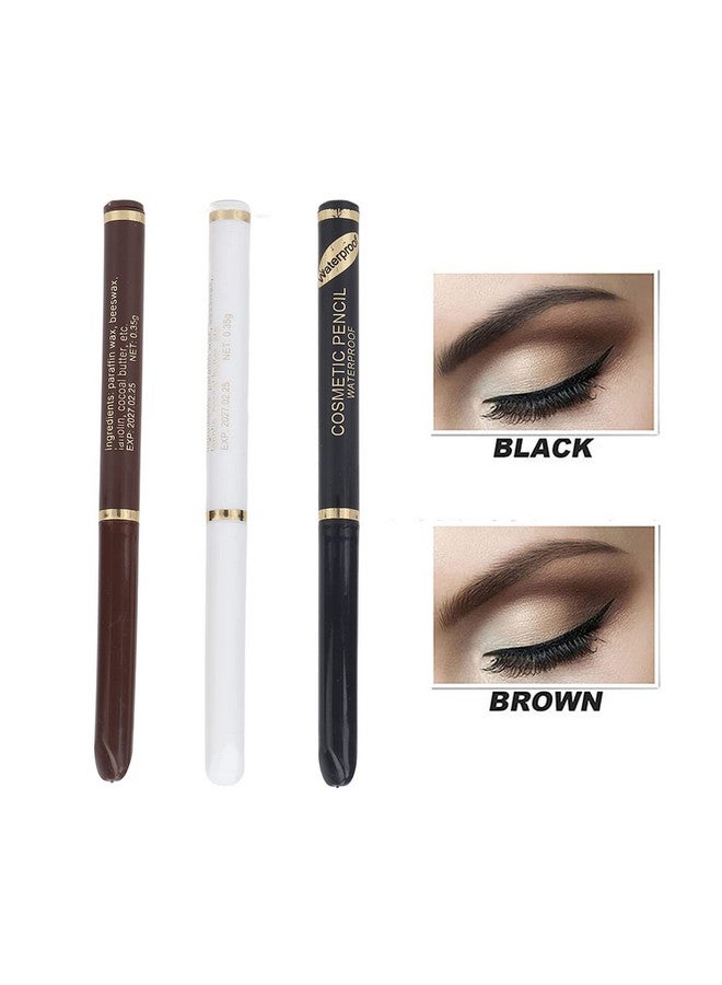 Brrnoo Beard Filler Pen Beard Filler 3 Pieces Beard Contour Pencils Enhance Facial Hair And Beard Color (White Black Brown) - Image 2