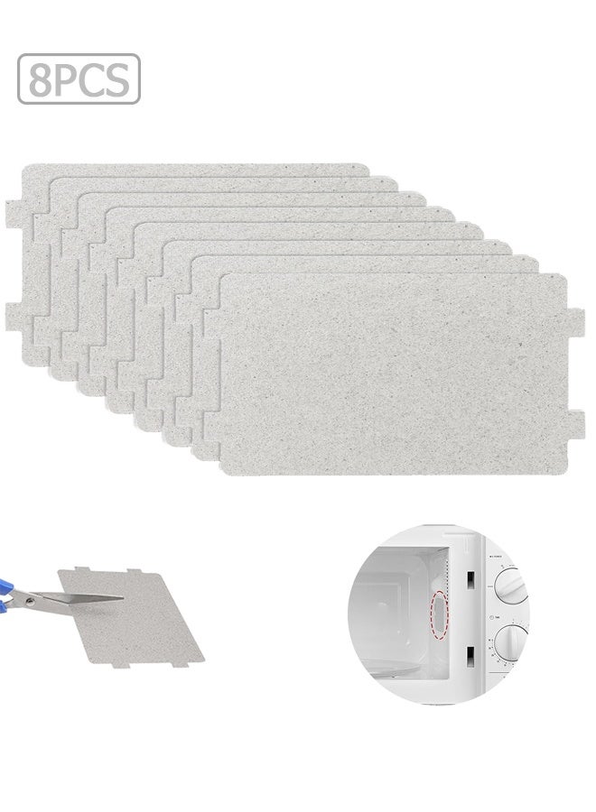 Wffo Waveguide Covers for Microwave - 8 PCS Universal Mica Wave Guide Covers Mica Plates Sheets Microwave Oven Repairing Part for All Microwave Oven or Other Home Appliances, Cut to Size, 6.5*11.5cm - Image 1