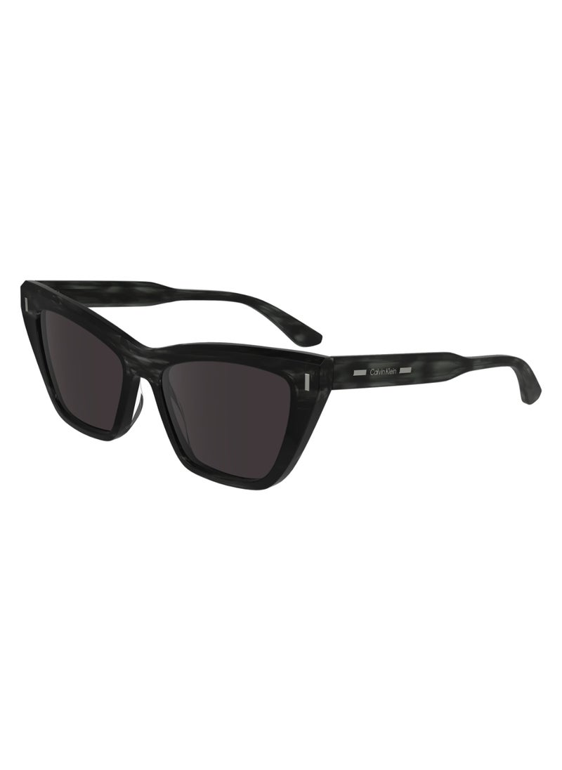 CALVIN KLEIN FULL RIM ACETATE BUTTERFLY CALVIN KLEIN SUN CK24505S  5517 (023) STRIPED GREY  - Image 2