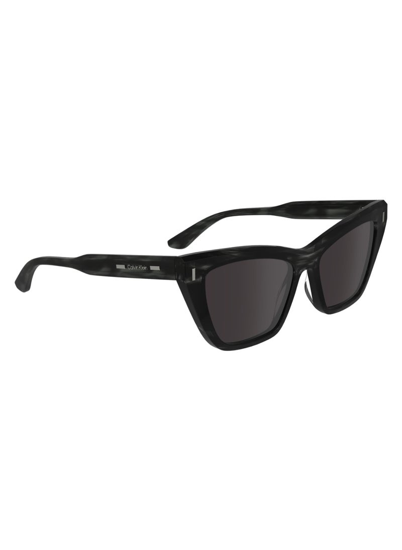 CALVIN KLEIN FULL RIM ACETATE BUTTERFLY CALVIN KLEIN SUN CK24505S  5517 (023) STRIPED GREY  - Image 3
