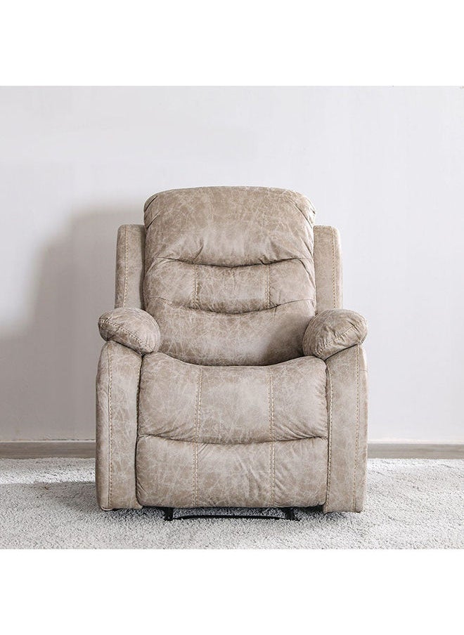 DANUBE HOME Adric 1 Seat Faux Leather Relaxing Chair Metal Legs One Seater Recliner Sofa 82x80x98cm - Dark Brown  - Image 3
