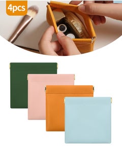 Beirui 4 PCS Portable Mini Storage Bag, Mini Cosmetic Bag, Travel Cosmetic Bag, Small Toiletry Bag, Coin Purse, Data Cable, Earphone, Key Storage Bag, Zipless Waterproof Portable Self-sealing Storage Bag  - Image 1