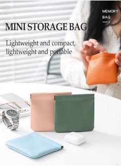 Beirui 4 PCS Portable Mini Storage Bag, Mini Cosmetic Bag, Travel Cosmetic Bag, Small Toiletry Bag, Coin Purse, Data Cable, Earphone, Key Storage Bag, Zipless Waterproof Portable Self-sealing Storage Bag  - Image 2