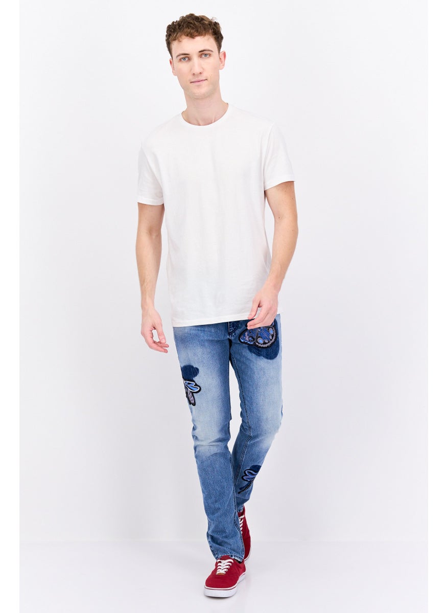 TRUSSARDI JEANS Men Skinny Fit Washed Denim Jean, Blue Combo  - Image 2