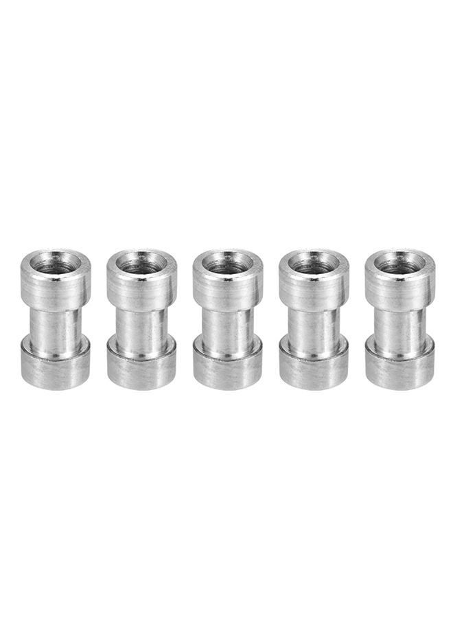 NIBEMINENT 5-Piece Convert Screw Adapter For Tripod Silver  - Image 1