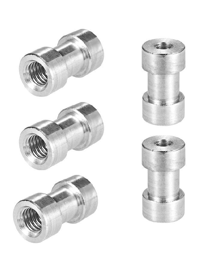 NIBEMINENT 5-Piece Convert Screw Adapter For Tripod Silver  - Image 5