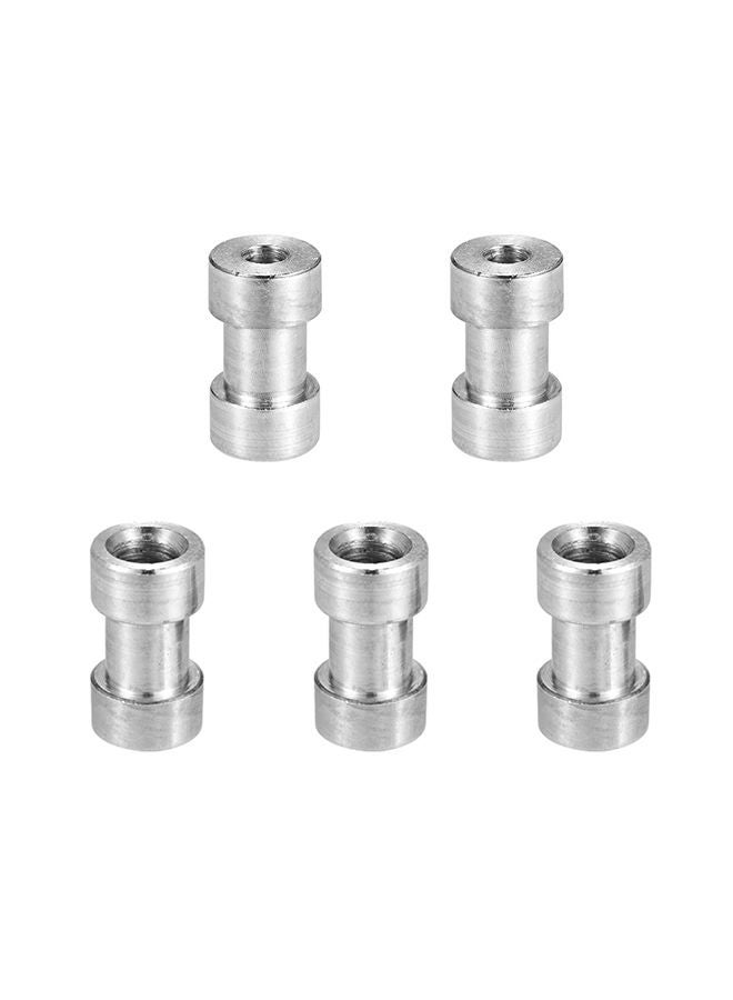 NIBEMINENT 5-Piece Convert Screw Adapter For Tripod Silver  - Image 3