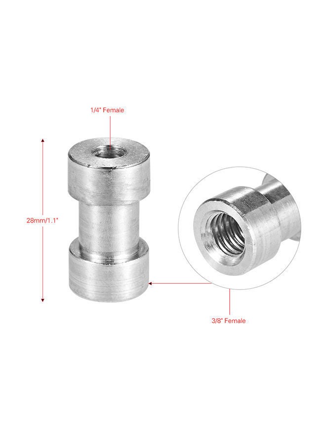 NIBEMINENT 5-Piece Convert Screw Adapter For Tripod Silver  - Image 4