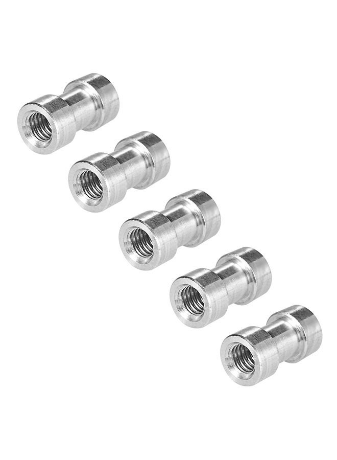 NIBEMINENT 5-Piece Convert Screw Adapter For Tripod Silver  - Image 2