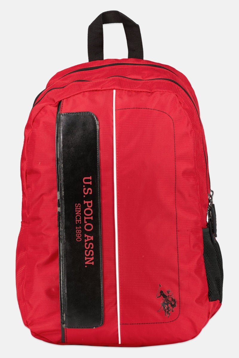 U.S. Polo Assn. Men Brand Logo Backpack, Red  - Image 1