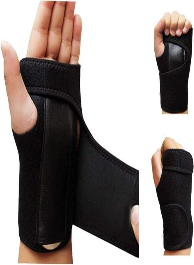 NUCARTURE Adjustable Wrist Support Brace with Removable Splint, Soft Breathable Wrist for Sprain, Arthritis, Pain Relief Wrist Stabilizer for Gym, Work & Daily Activities Men Women (31 * 17 cm, Left) - Image 1