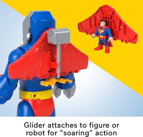 imaginext لعبة فيشر-برايس إيمجينكت دي سي سوبر فريندز سوبرمان مع بدلة إكسو 12 بوصة روبوت مع أضواء وأصوات للأطفال من عمر 3 سنوات فما فوق - Image 5
