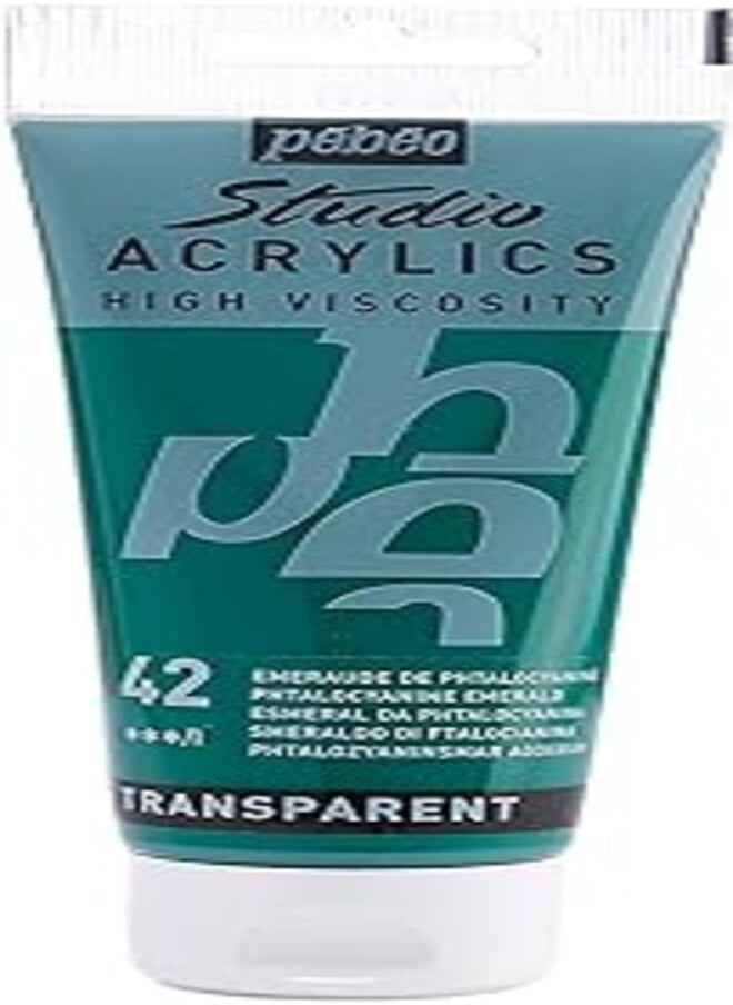 Pebeo PEBEO - Acrylic Fine Studio Acrylics - Phthalocyanine Green - Phthalocyanine Green 100ml/3.38oz 