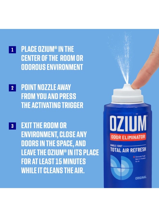 Ozium معطر هواء OZIUM® مزيل الروائح، 2 أونصة رذاذ واحد لتجديد الهواء بالكامل ومعطر هواء السيارة - أصلي - عبوة 4 - Image 4