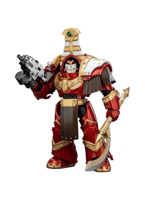 JOYTOY Warhammer The Horus Heresy Series, Sekhmet Terminator Cabal: Sekhmet with and Combi-Bolter and and Achea Force Weapon, 1/18 Scale Collectible Action Figure JT7349