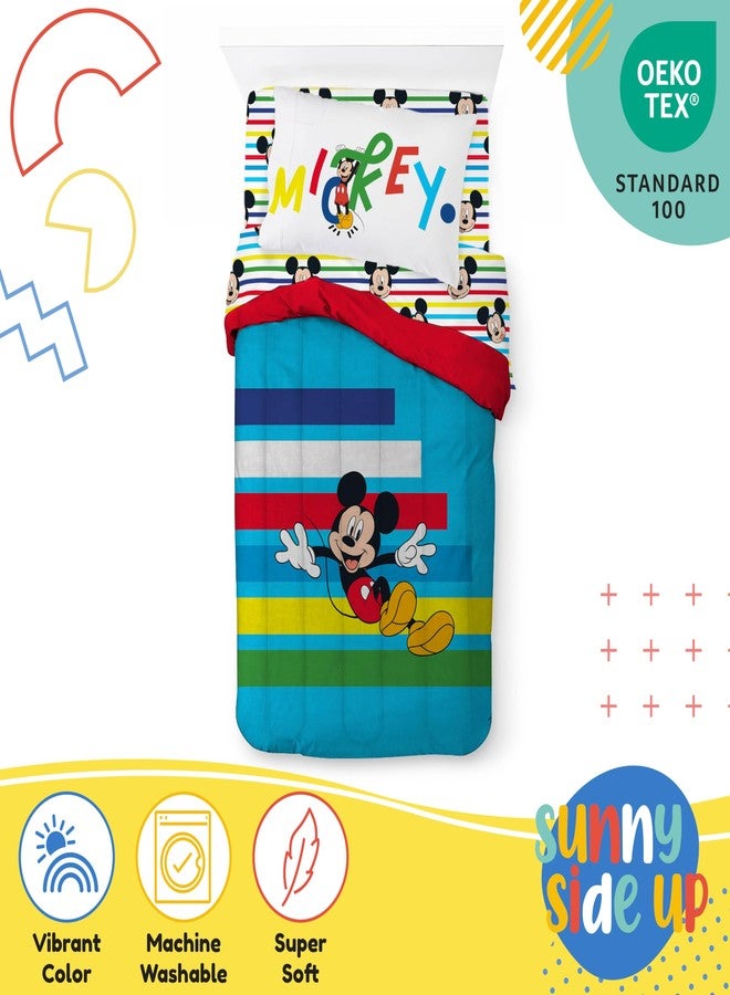 Sunny Side Up Disney Mickey Mouse Twin Comforter Set - 5 Piece Kids Bedding Includes Comforter, Sheets & Pillow Cover - Super Soft Microfiber Bed Set - Image 4