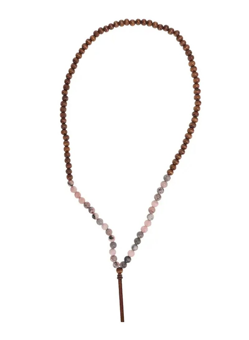 أم أم أيه من معدن الإنسان سبحة مكونة من الأحجار الكريمة - 8 ملم - Image 3