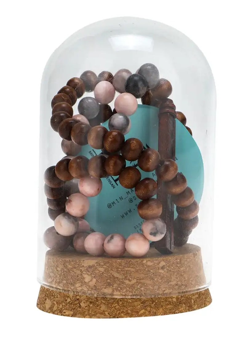 أم أم أيه من معدن الإنسان سبحة مكونة من الأحجار الكريمة - 8 ملم - Image 4