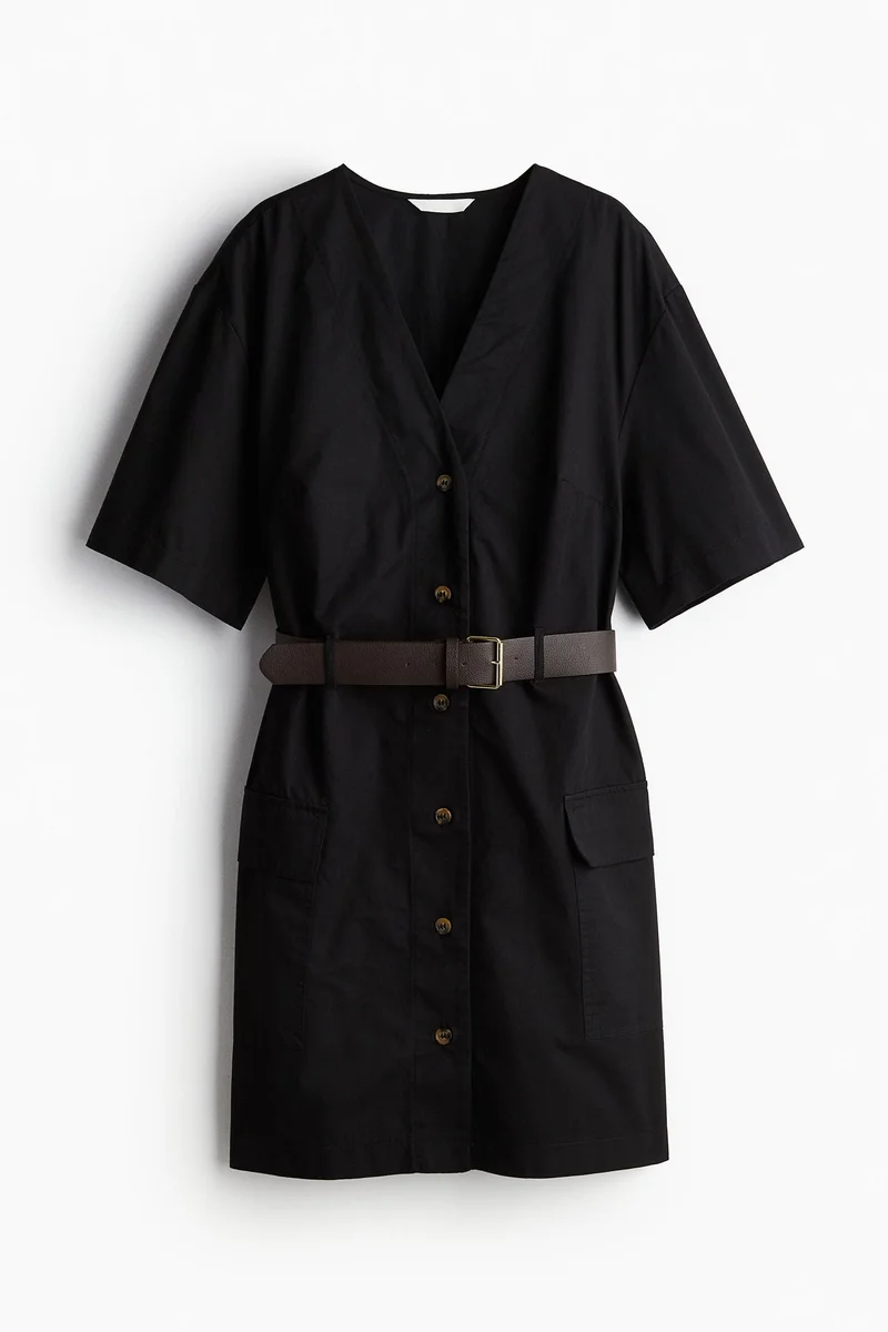 H&M Belted Button-Down Dress
