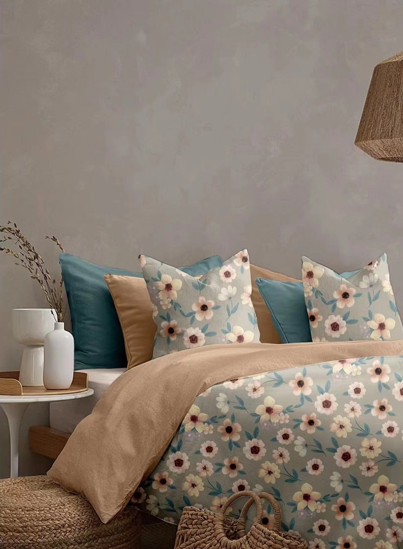 Refined Sulfur Cotton Luoyuan Grey Brown 200 * 230cm Bed Set of Four Pieces  - Image 1