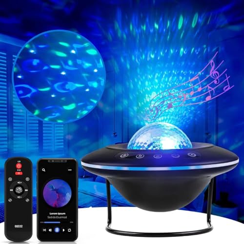 LooEooDoo Star Projector, Galaxy Starry Projection Lamp, Bluetooth Speaker Aurora Lighting with Timer and Remote Control, LED Sky Night Light for Kids Bedroom, Gaming Decor, Home Theater, Ceiling - Image 1