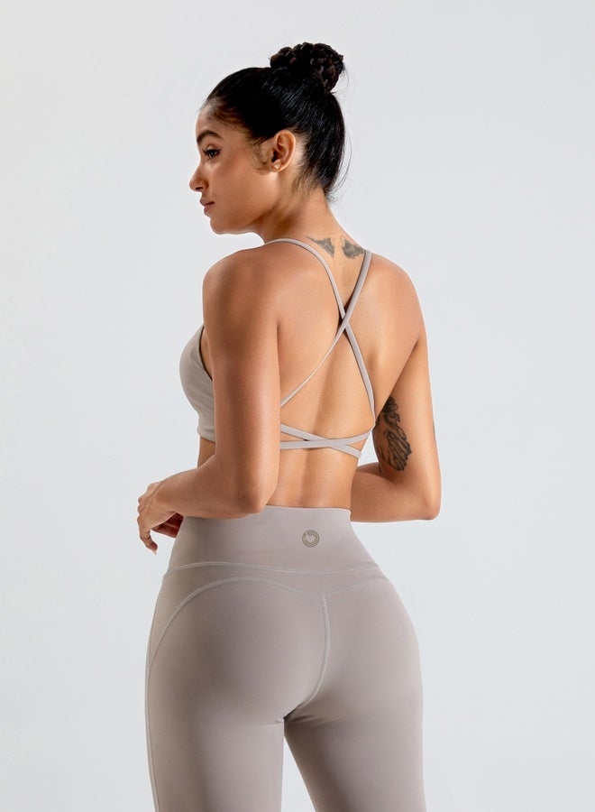 KAWN.YOGA Womens Striped Back Scrunch Sports Bra  - Image 4
