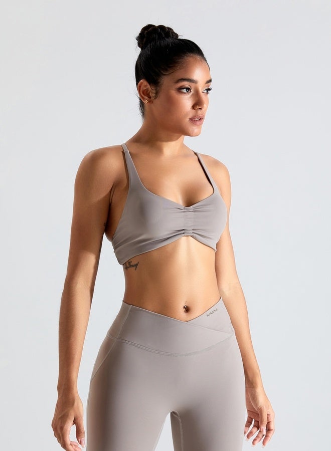 KAWN.YOGA Womens Striped Back Scrunch Sports Bra  - Image 3
