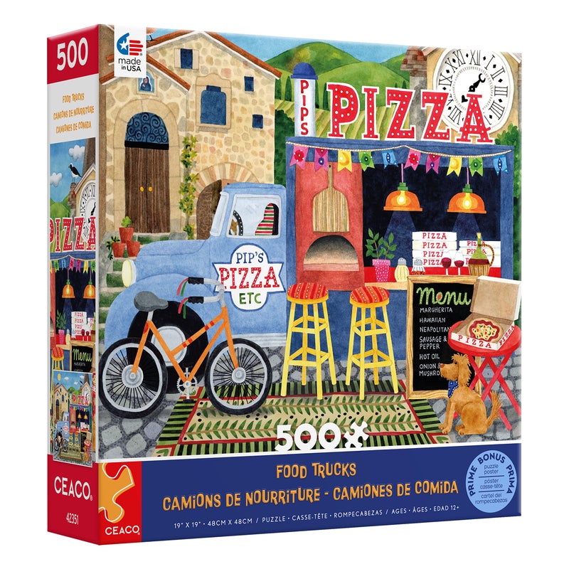 Ceaco - Food Trucks - Pip's Pizza Truck - 500 Piece Jigsaw Puzzle - Image 3
