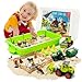 Kipipol 59 PCS Farm Sensory Bin Sandbox with Lid 22 LB Sensory Sand Kit for Boys Toddler Farm Toys 3 Take Apart Construction Trucks Sensory Toys for Kids 57 34 Up Kids Gifts for Boys and Girls - Image 2