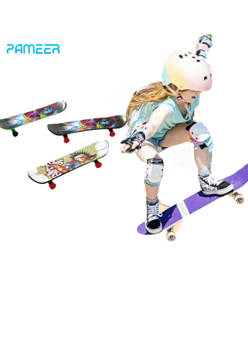 PAMEER Skateboard for Kids 5-15 Ages, Sports Skating Board Deck Assorted Color Pattern,18in x 6in Deck Size, Skate boards for Teens Beginners, Boys & Girls - Image 3