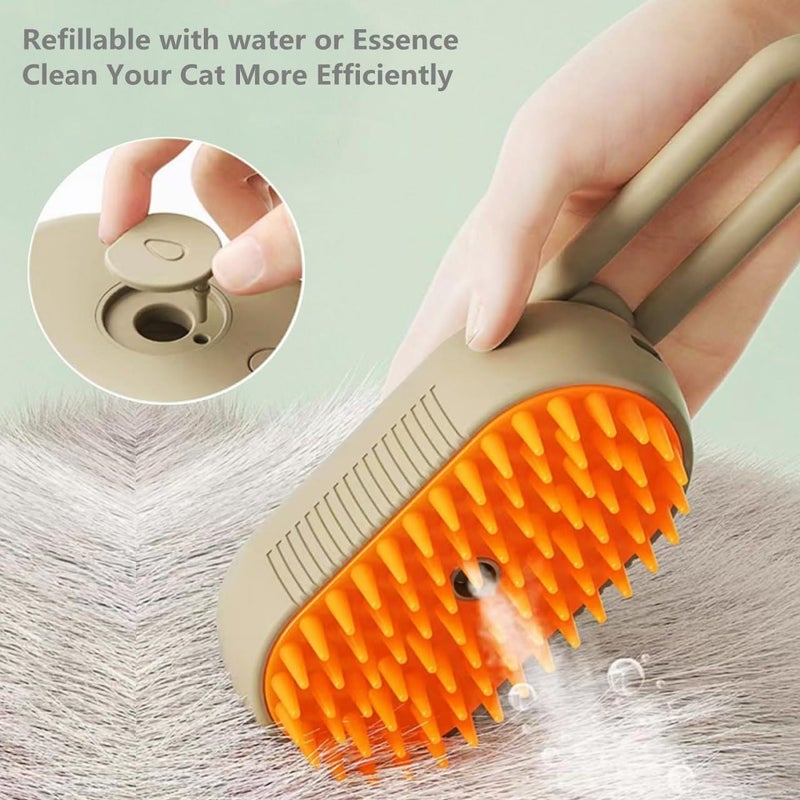 DOCROK 3 in 1 Cat Steamy Brush, Steamy Silicone Massage Grooming Brush for Cat and Dog, Steamer Brush for Massage, Tangled And Hair Loss Remover - Image 3
