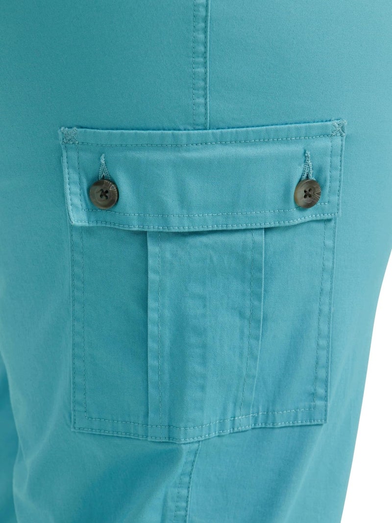 Lee Women's Size Ultra Lux Comfort with Flex-to-Go Cargo Capri Pant, Bay Blue, 22 Plus - Image 3