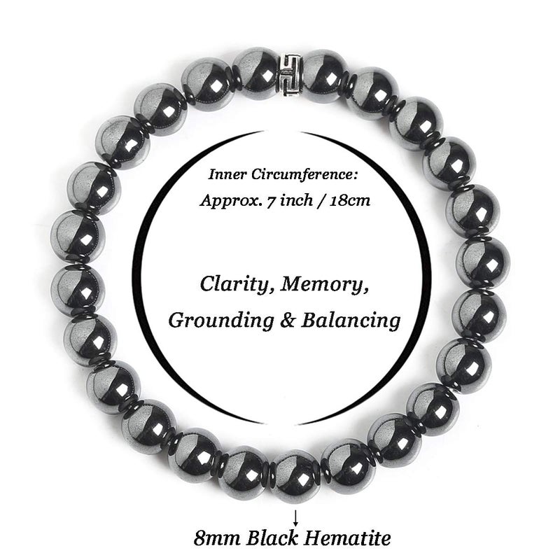 BONNY BOXX Natural Stretch Healing Gemstone Bracelet, 4/6/8mm Semi Precious Stone Bracelet for Men Women, Stress Relief Crystal Jewelry - Image 2