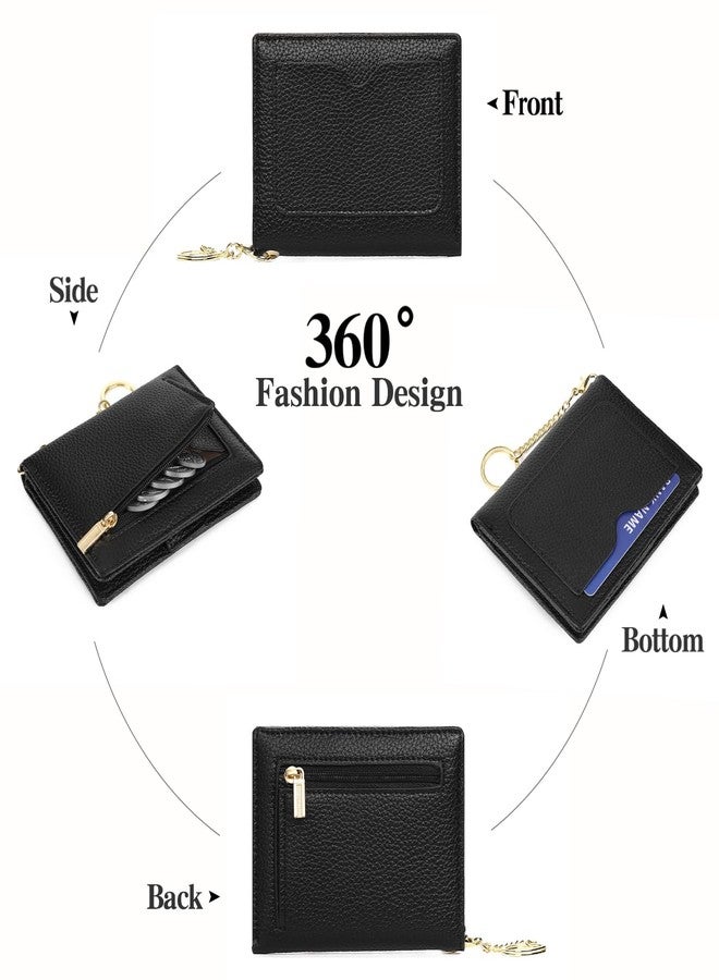 GAEKEAO Wallet Women RFID Blocking Small Bifold Vegan Leather Ladies Mini Purse with ID Window Zipper Change Pocket - Image 5