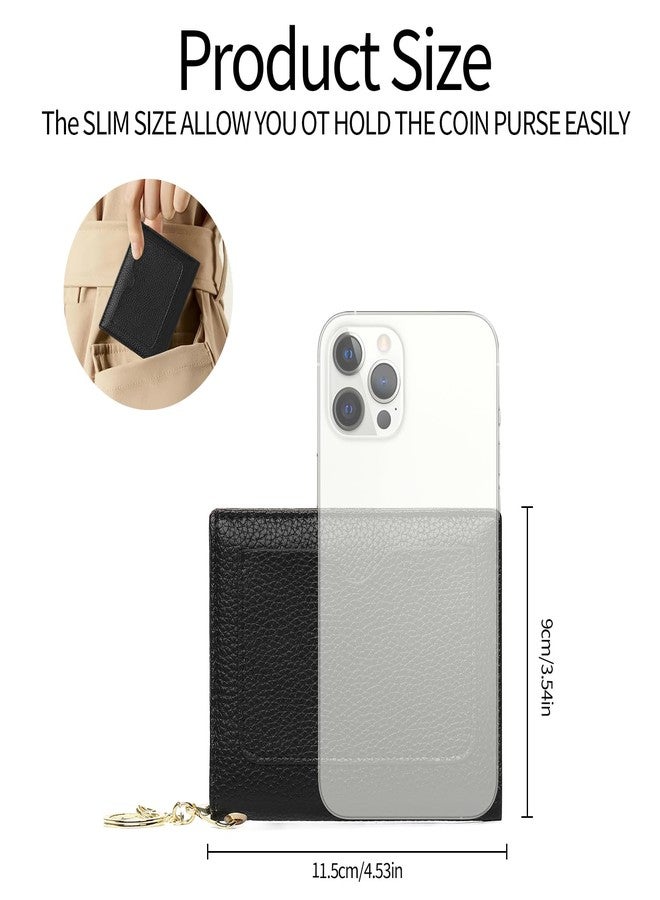 GAEKEAO Wallet Women RFID Blocking Small Bifold Vegan Leather Ladies Mini Purse with ID Window Zipper Change Pocket - Image 3