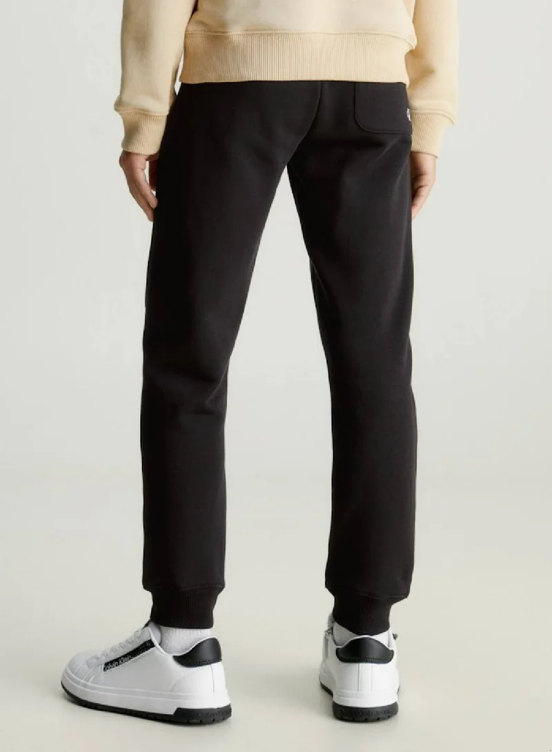 Calvin Klein Jeans Kids' Logo Terry Joggers -  soft cotton terry, Black