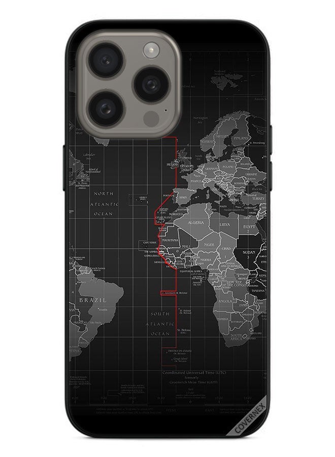 Covernex Protective Case Cover For Apple iPhone 15 Pro World Map - Image 1