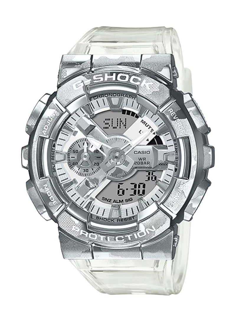 G-SHOCK G-STEEL Analog-Digital Men’s Watch GM-110SCM-1ADR, 51.9 mm Stainless Steel Bezel, Transparent Resin Strap, Shock-Resistant, Magnetic Resistant, 200 m WR - Image 1