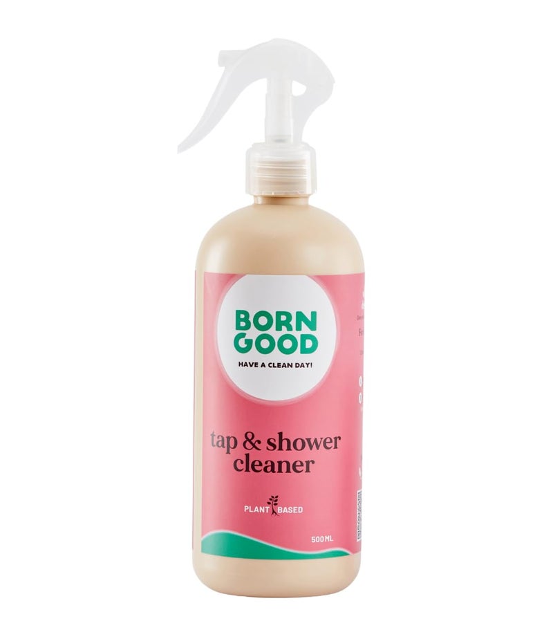 Born Good Eco-Friendly Plant Based Tap And shower Cleaner, Removes Hard-Water Stain And Dissolves Limescale - 500 ml (Pack of 1) Spray Bottle - Image 1