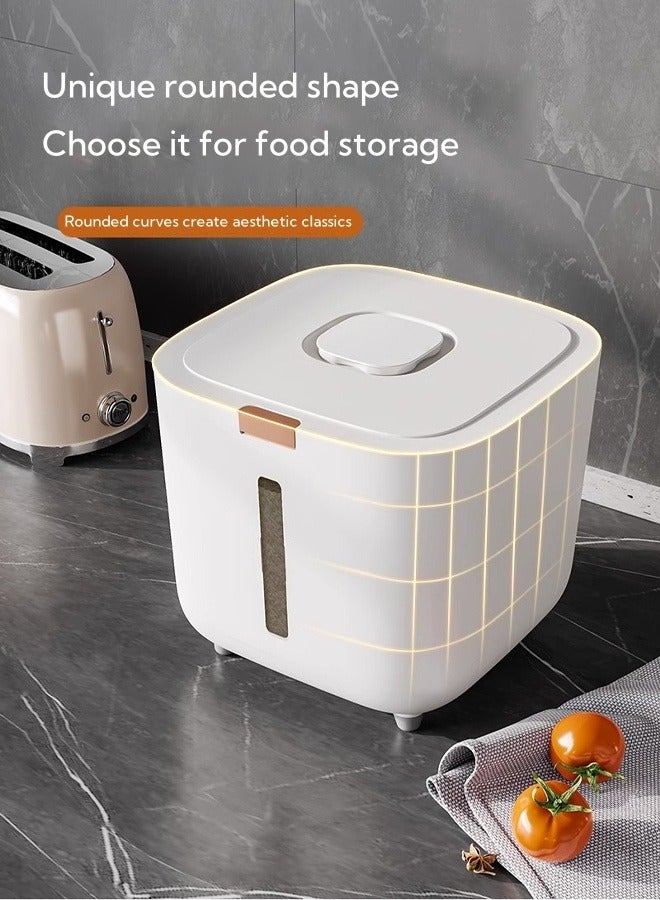 موزع أرز كبير، حاوية تخزين حبوب كبيرة، حاوية تخزين طعام مع غطاء مقاوم للرطوبة، موزع حبوب منزلي، كوب قياس، حاوية تخزين المطبخ (5 كجم/10 كجم/15 كجم) - Image 5